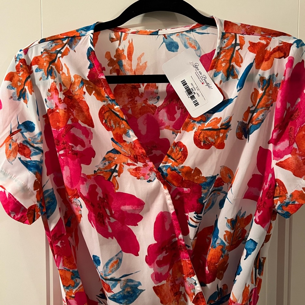 Maxi floral wrap dress. NWT